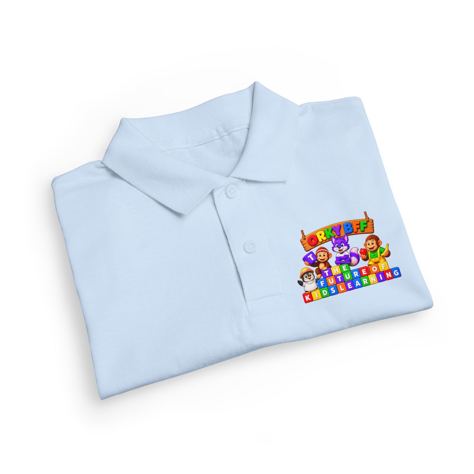 DryBlend® Youth Jersey Polo — Orky BFF kids learning - Image 27