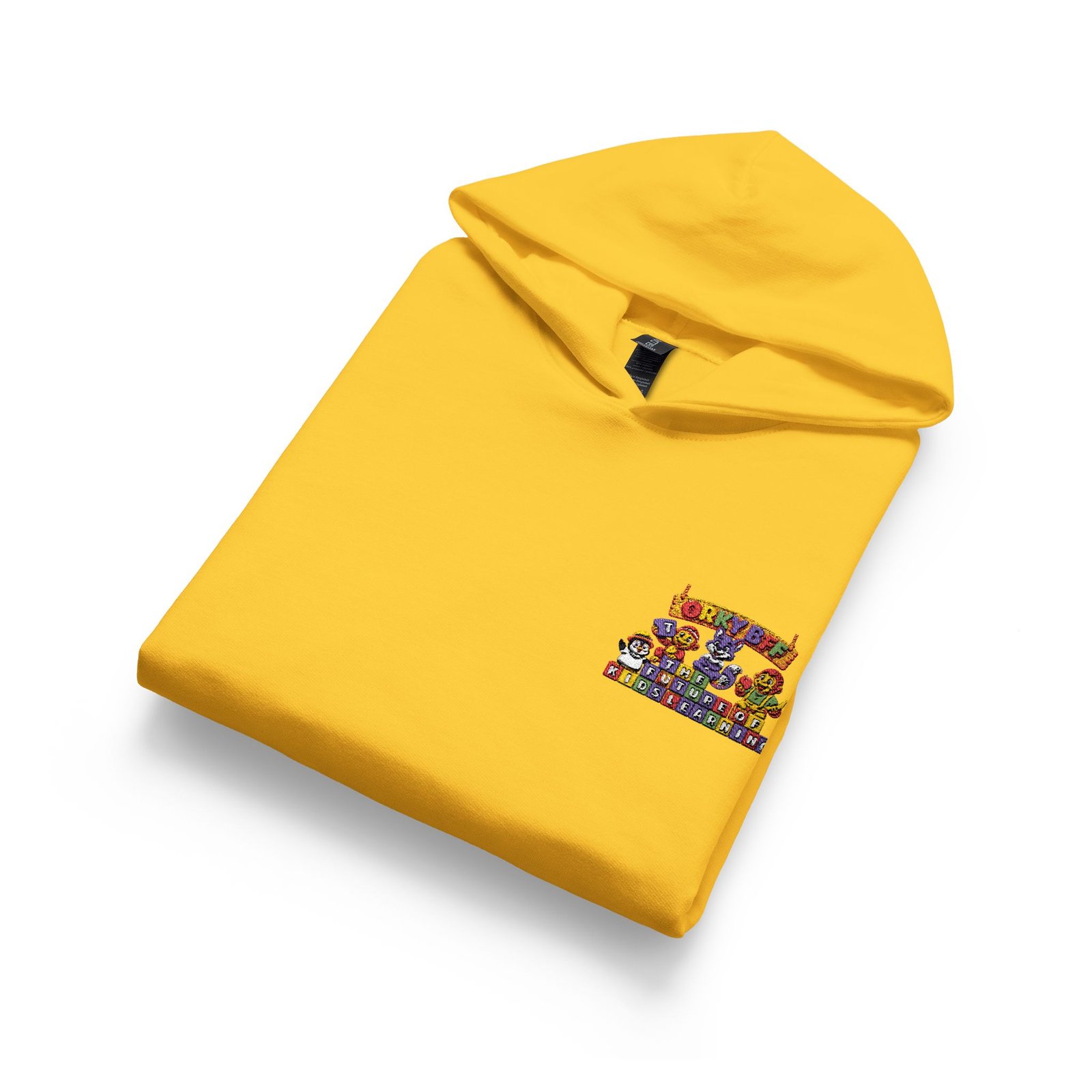Softstyle Youth Midweight Hooded Sweatshirt –Orky BFF kids learning - Image 23