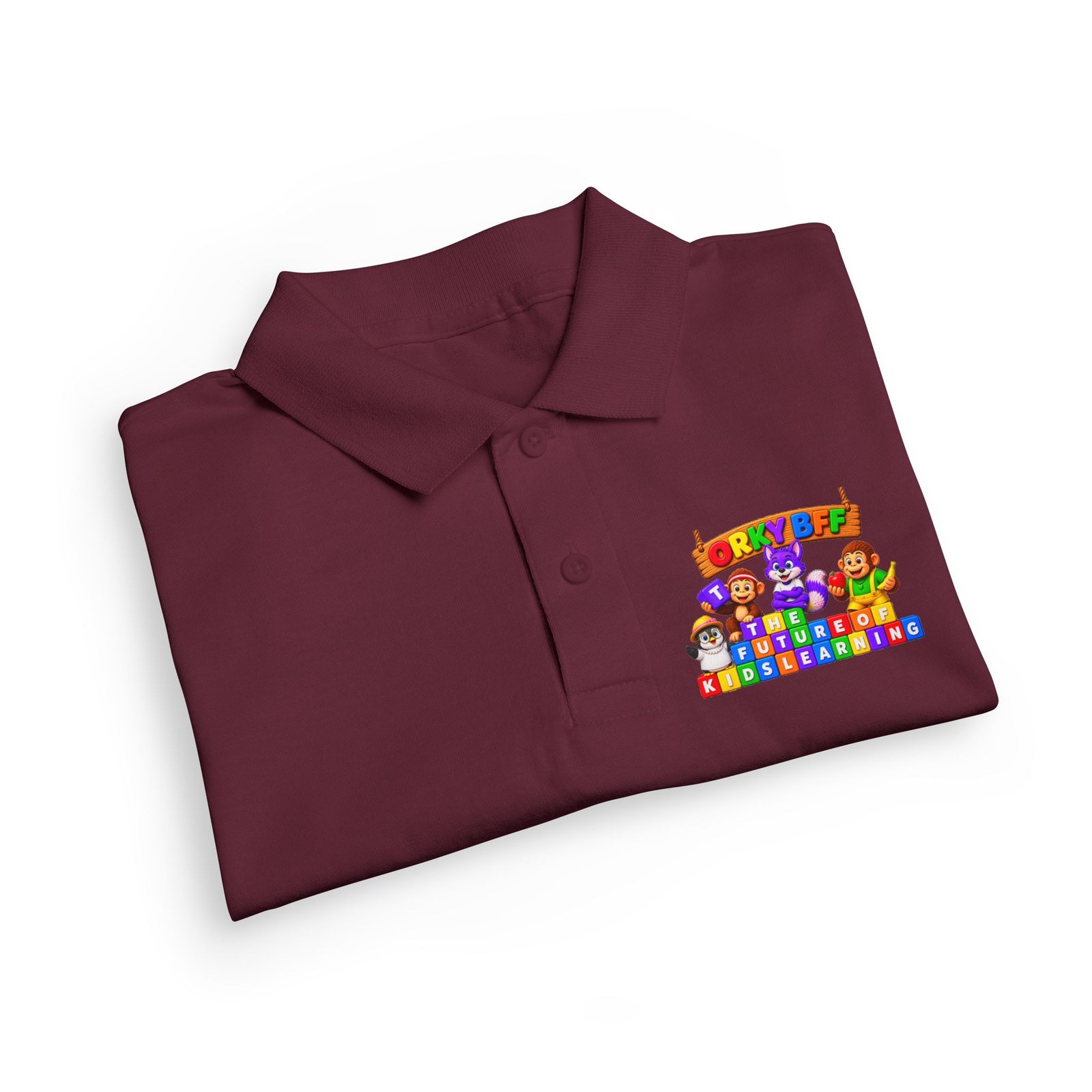 DryBlend® Youth Jersey Polo — Orky BFF kids learning - Image 19