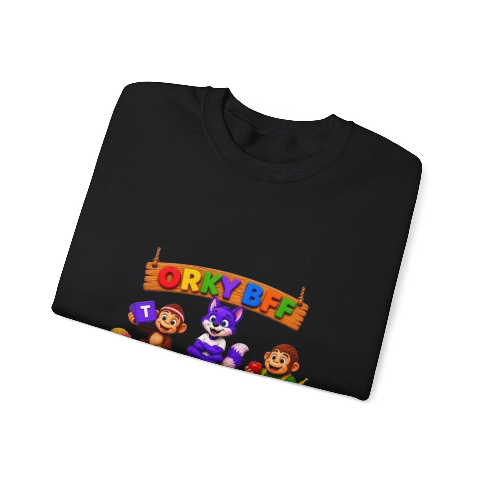 Unisex Heavy Blend™ Crewneck Sweatshirt - 'Orky Bff The Future of Kids Learning' - Image 18