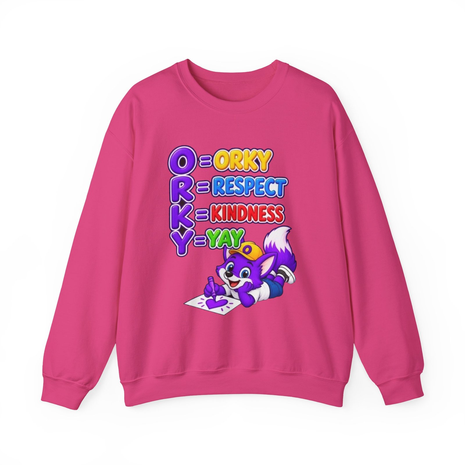 Unisex Heavy Blend™ Crewneck Sweatshirt — 'O = Orky, R = Respect, K = Kindness, Y = Yay' - Image 66