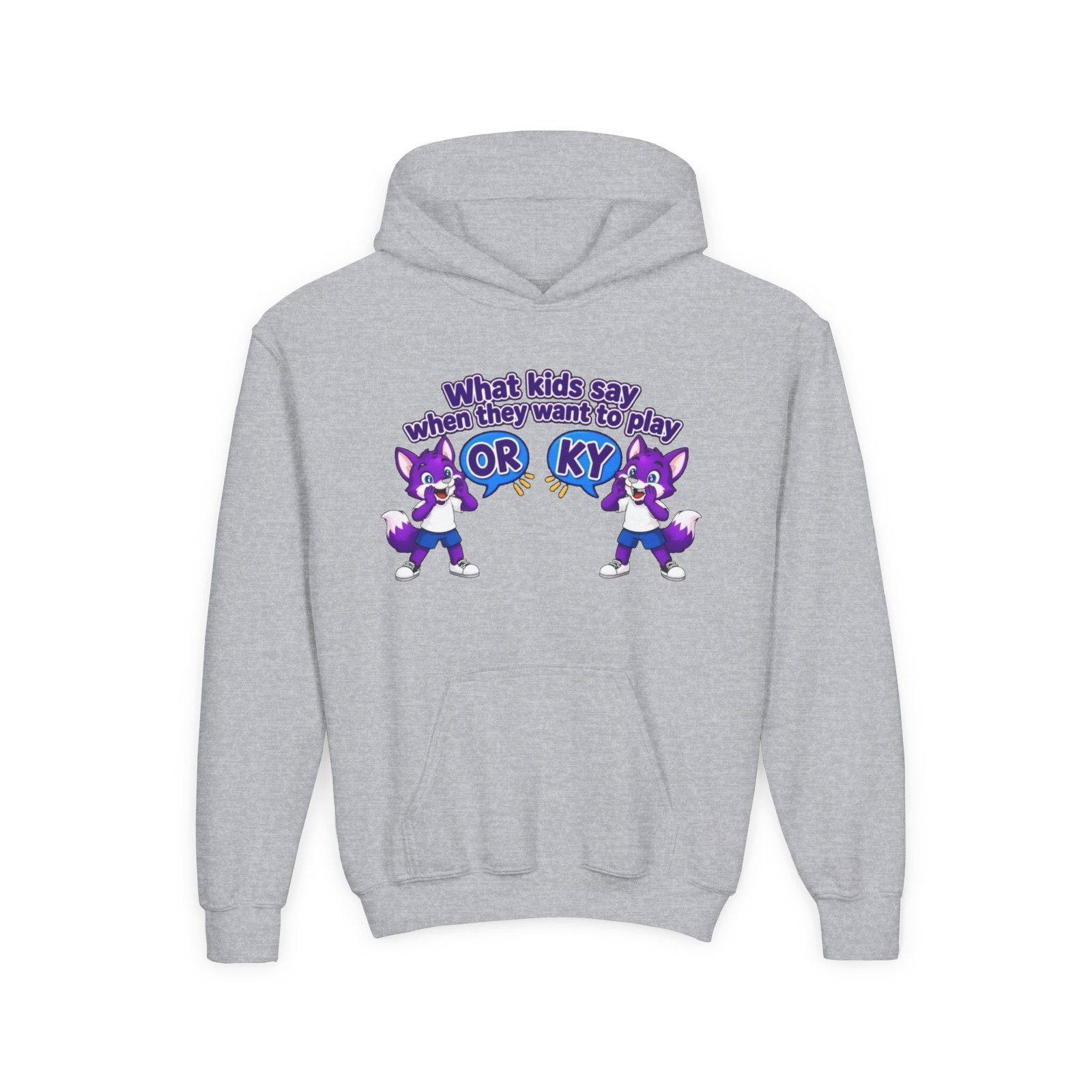 Youth Heavy Blend Hooded Sweatshirt — "What kids say " - Image 9