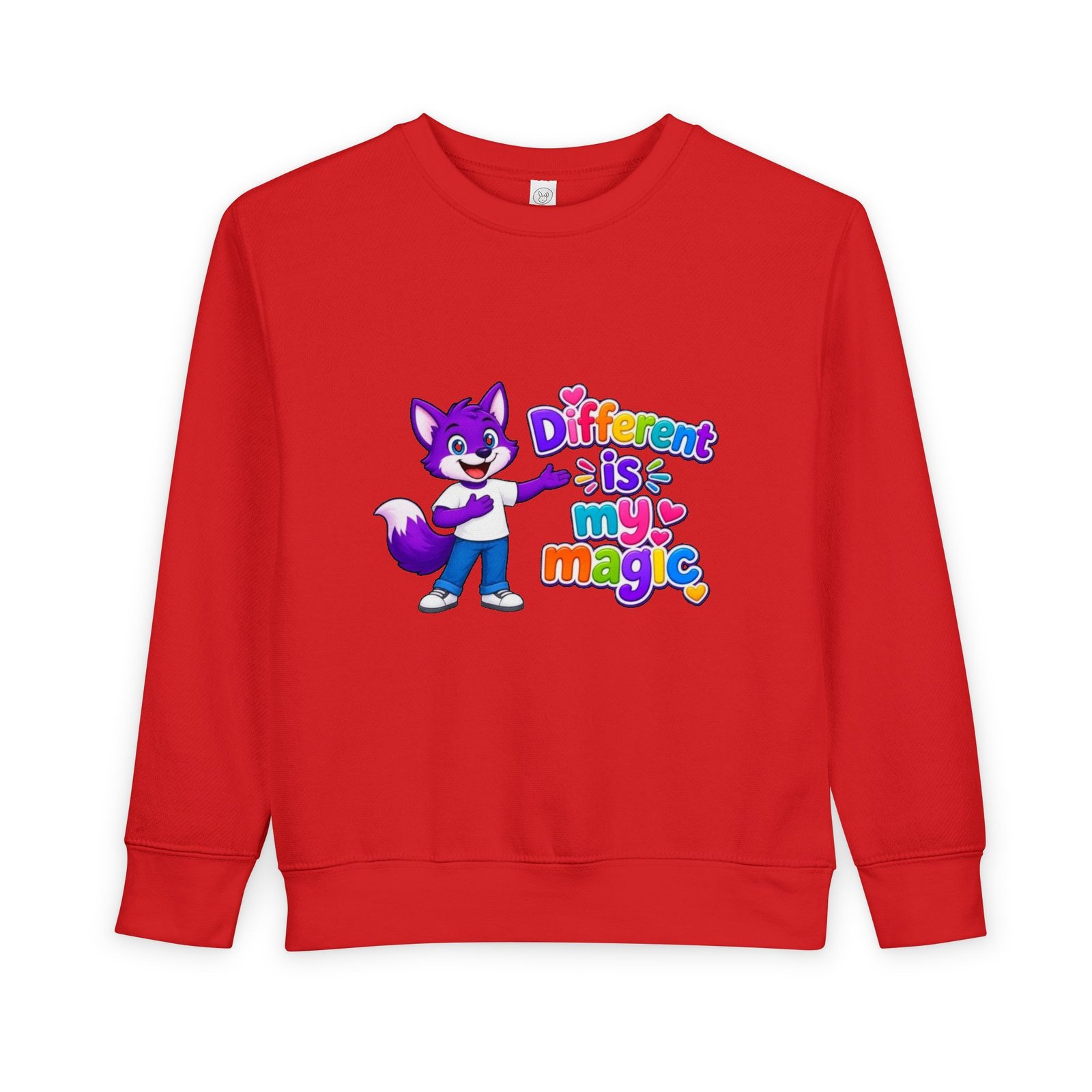Toddler Sweatshirt — "Different is My Magic" Cute Fox - Image 29