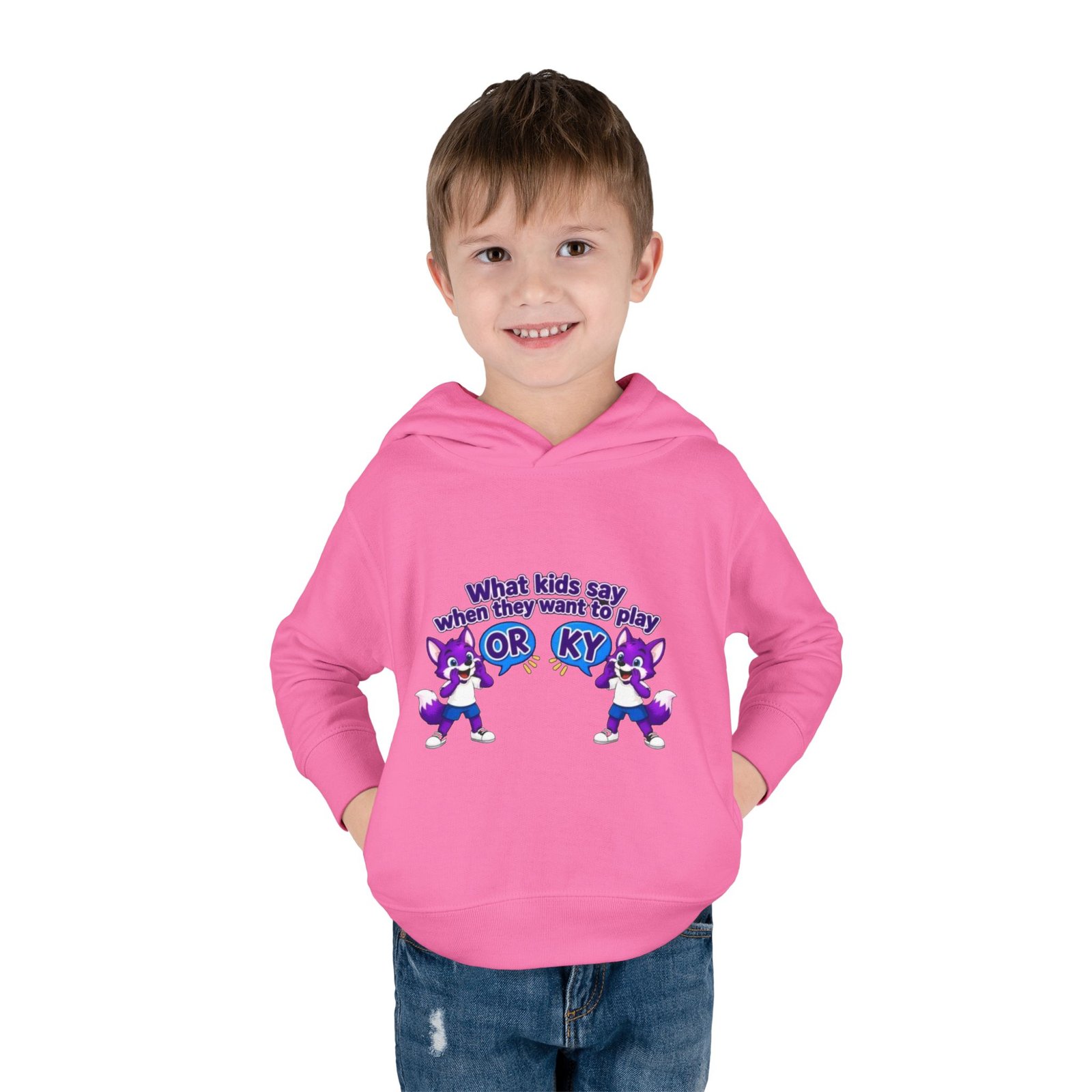 Toddler Pullover Fleece Hoodie__ "What Kids Say " - Image 51
