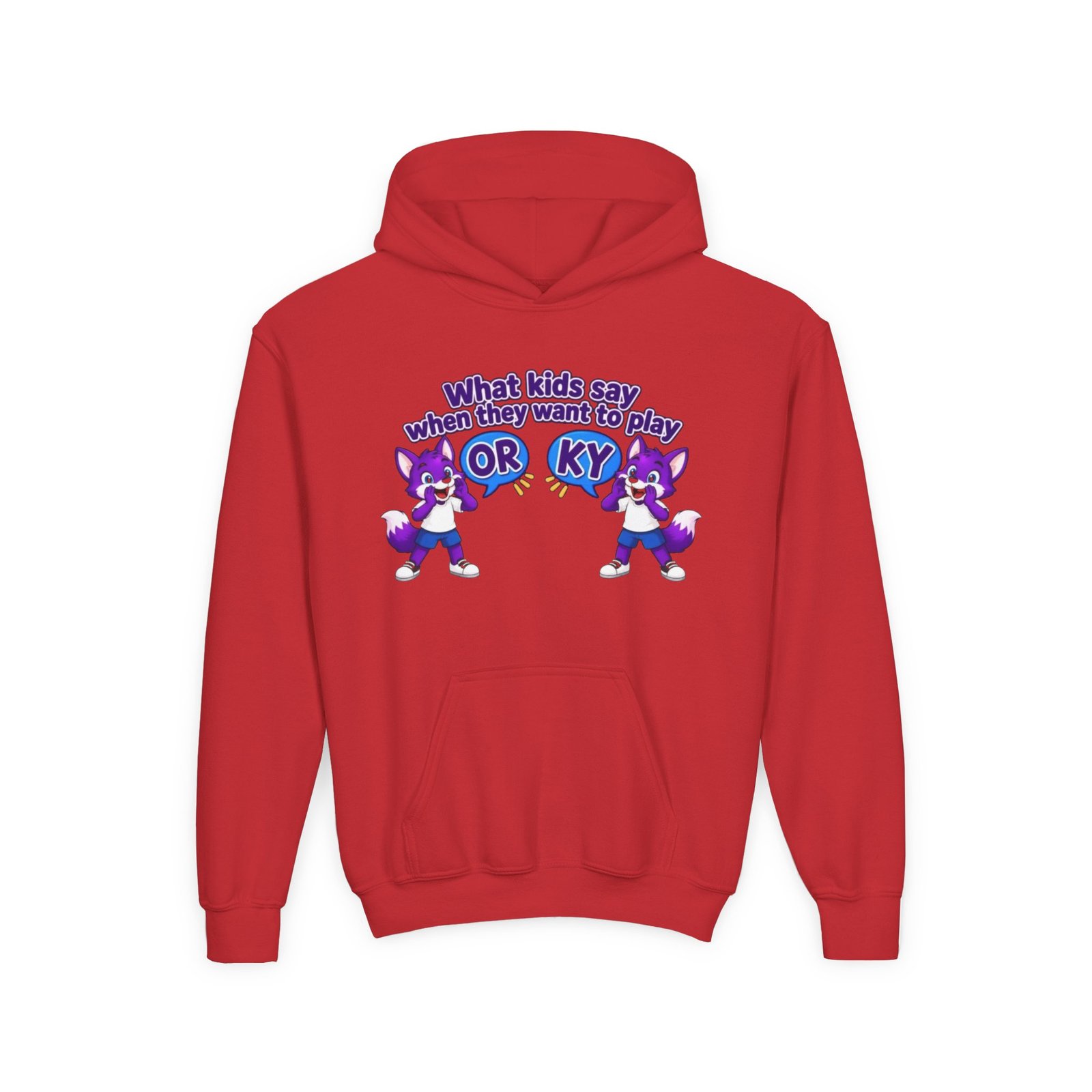 Youth Heavy Blend Hooded Sweatshirt — "What kids say " - Image 61